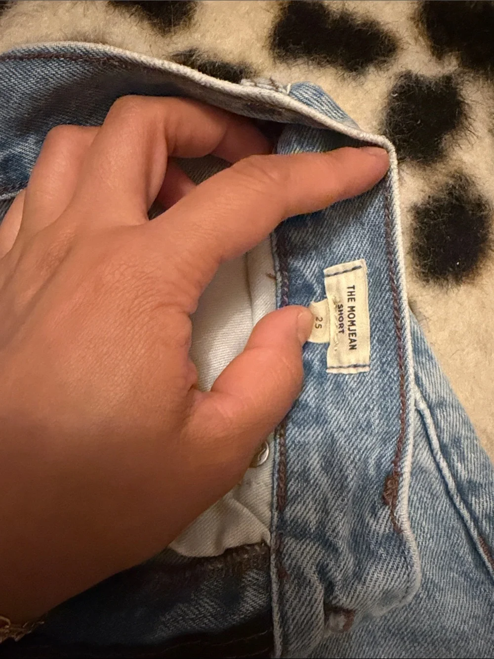 MADEWELL mom shorts Light Blue Distressed Denim Frayed Shorts